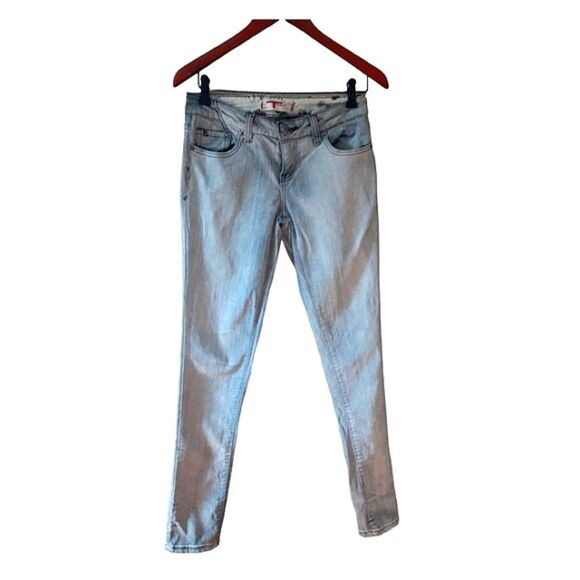 T five Denim Grey Skinny Straight Jeans Low Rise Size 7 - Picture 2 of 6